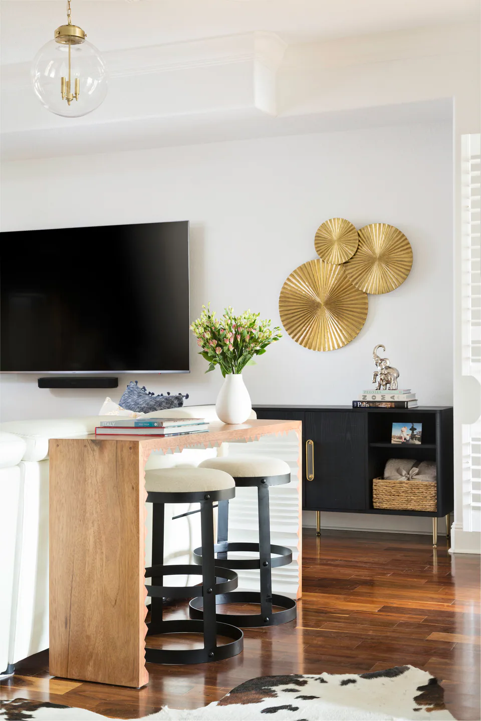 Living room at Bayou Grande, St. Petersburg, Florida, interior design by MJ Designs