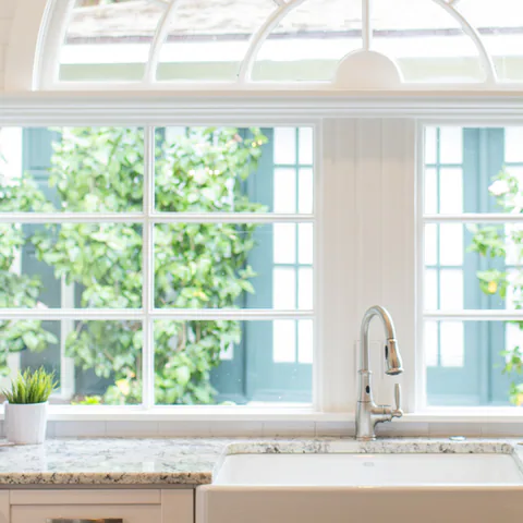 Detail of the kitchen at Brightwaters, St. Petersburg, Florida, interior design by MJ Designs