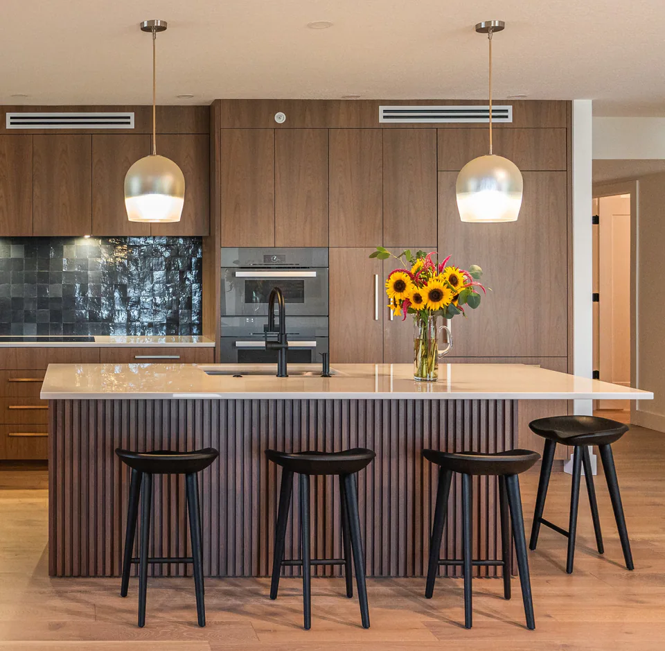 Kitchen at Downtown St. Pete Condo, St. Petersburg, Florida, interior design by MJ Designs