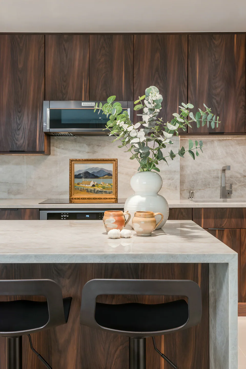 Kitchen at Gulf Beaches Condo, Pinellas County, Florida, interior design by MJ Designs