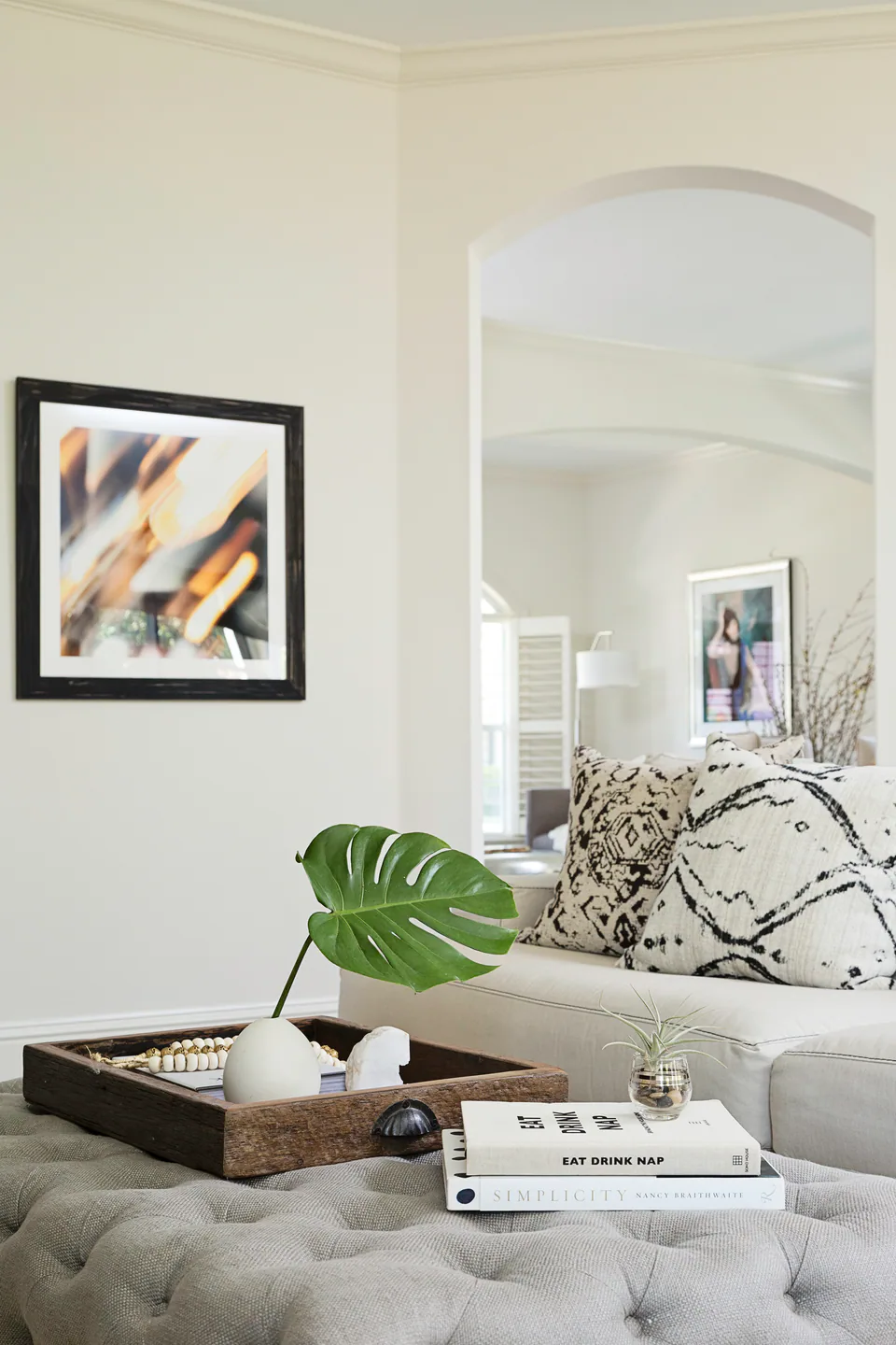 Family room at Hyde Park, Tampa, Florida, interior design by MJ Designs