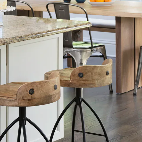 Detail of the kitchen at Hyde Park, Tampa, Florida, interior design by MJ Designs