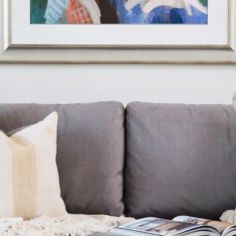 Detail of the sitting room at Hyde Park, Tampa, Florida, interior design by MJ Designs