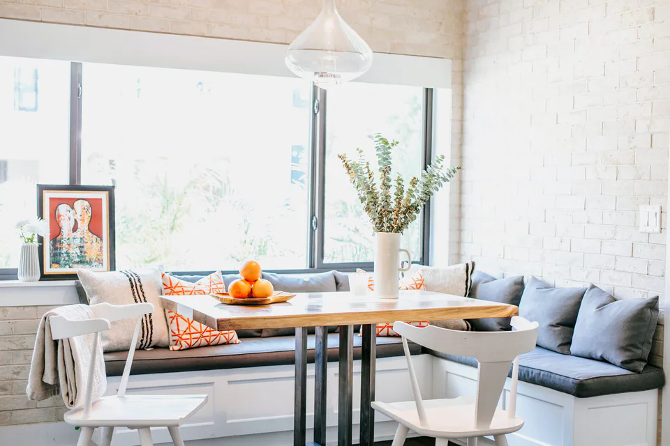 Breakfast nook at Parkland Estates, Tampa, Florida, interior design by MJ Designs