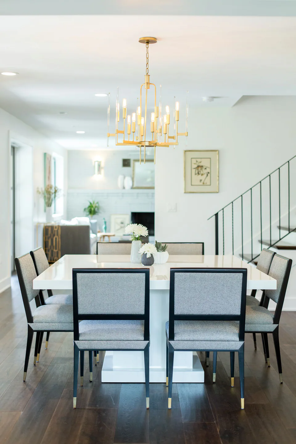 Dining room at Parkland Estates, Tampa, Florida, interior design by MJ Designs