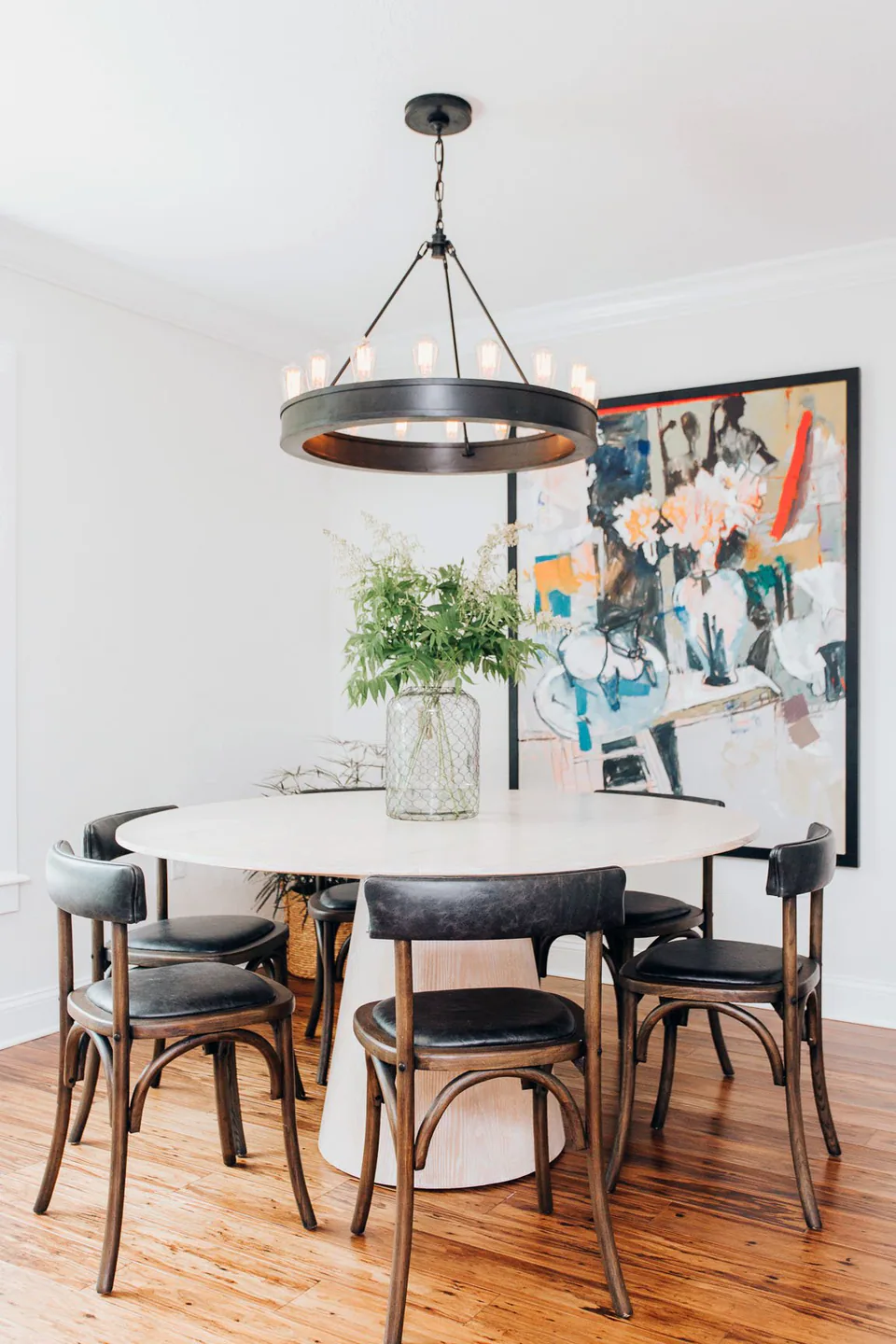 Dining room at Shore Acres Residence, St. Petersburg, Florida, interior design by MJ Designs