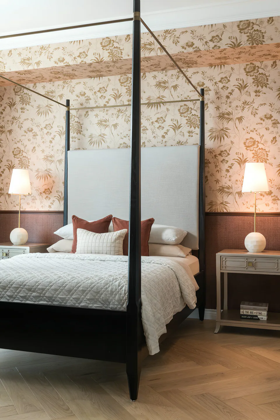 Bedroom at St. Petersburg Condominium, St. Petersburg, Florida, interior design by MJ Designs