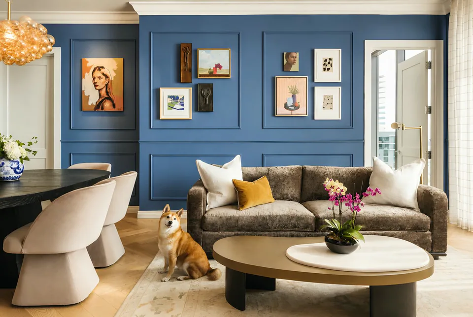 Living room at St. Petersburg Condominium, St. Petersburg, Florida, interior design by MJ Designs