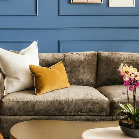 Detail of the living room at St. Petersburg Condominium, St. Petersburg, Florida, interior design by MJ Designs